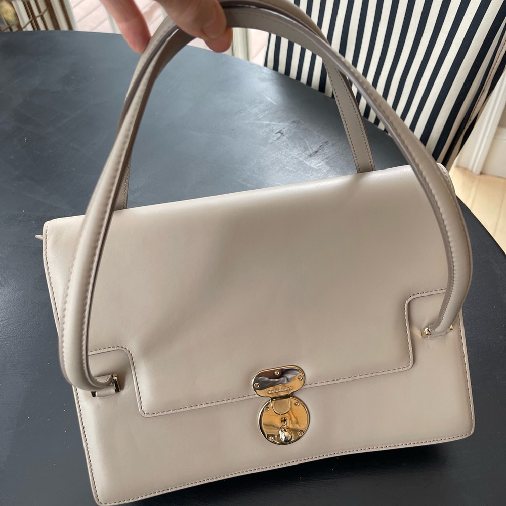 Giorgio Armani Grey Leather Handbag